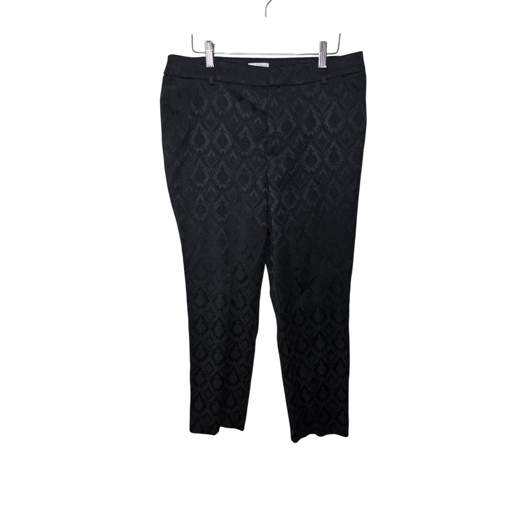 Guess Jacquard Textured Pants 31x27 Black Shiny Career Holiday